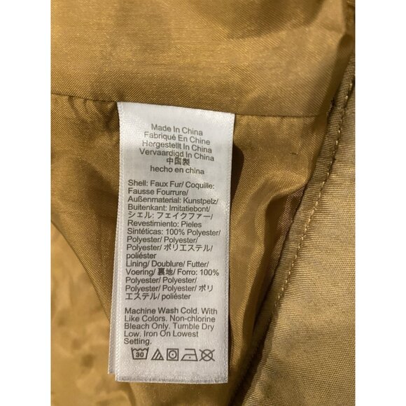 Madewell Brown Faux Fur Sherpa Fleece Snap Button Jacket Women's Size Medium - Picture 3 of 6